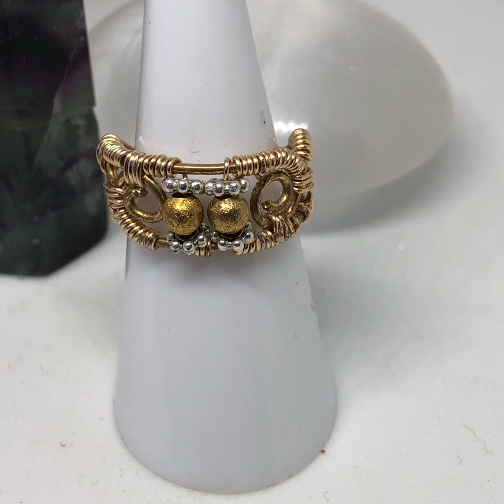 Gold Tone Wire Wrapped Ring